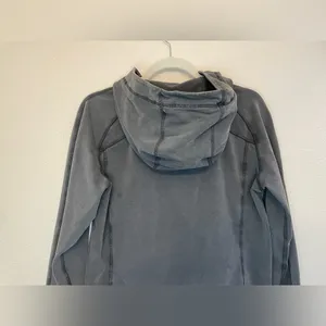 Lululemon Women’s Loop Zip Up Hoodie Acid‎ Rubber Dye Black Size L thumbnail 8