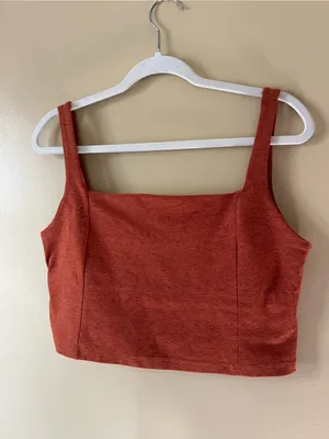Beyond Yoga Square-Neck Cropped Tank in Rust thumbnail 2