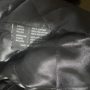 Vintage 90s Jones New York Leather Jacket womens sz L blazer quilted lining thumbnail 13