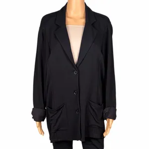 TAHARI My Perfect Shape black stretchy 3 button blazer w/patch pockets Size 1X thumbnail 2