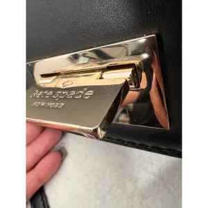 Kate Spade Black Crossbody Bag 100% Cow Leather‎ Gold Lock thumbnail 9