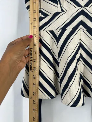 Maeve Anthropologie Mitered Stripe Peplum Top Size 6 thumbnail 11