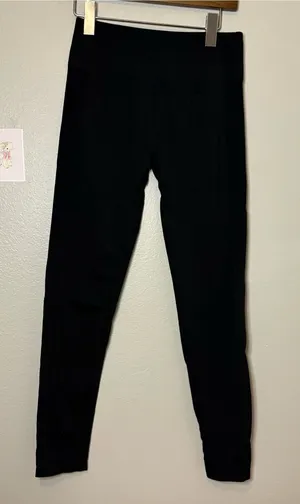 Aurola black seamless leggings women’s workout casual gymrat athletic white logo thumbnail 1