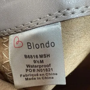 Blondo Natalia Suede Waterproof Ankle Boot Bootie Tan‎ Size 9.5 thumbnail 4