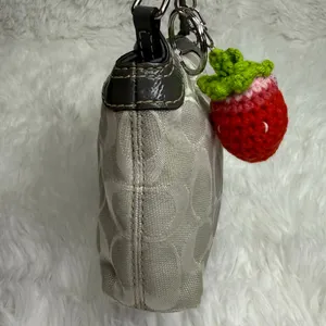 y2k COACH Gray Signature Canvas Mini Purse / Wristlet thumbnail 5