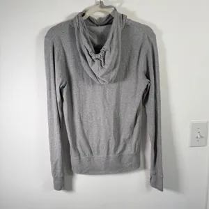 Pact Organic Cotton Full Zip Hoodie Heather Gray Thumbhole Athleisure‎ Womens Sm thumbnail 6