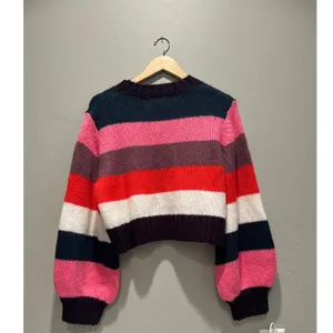 Rolla's Covergirl Gigi Knit Sweater Large Striped Wool‎ Blend Balloon Sleeves thumbnail 3