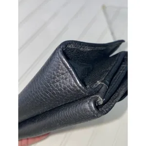 Brighton Black Leather Convertible Crossbody Wallet Croc Heart No Strap thumbnail 10
