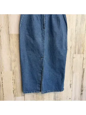 Vintage 90s America America Women's Small Denim Midi Skirt High Waist Skirt thumbnail 4