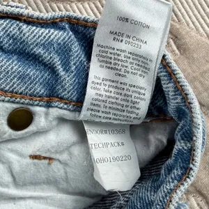 PacSun High Rise Straight Leg Distressed Jeans Light Wash Blue Size 23 thumbnail 6