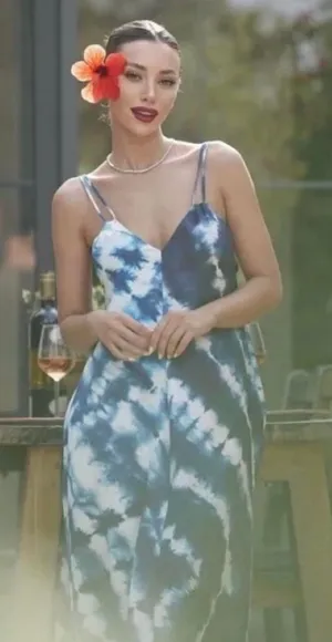 Zara tie die dress thumbnail 1