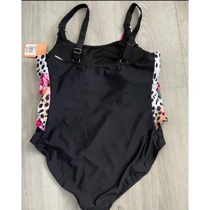 NWT Size 8 Women's‎ One Piece Animal Print & Floral Swimsuit by Noon Swim thumbnail 2