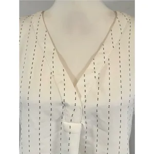 Ann Taylor black and white pleated top size XS thumbnail 2