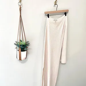 Weekend Stories Keane Ivory Knit Fitted Wool Blend Long Sleeve Dress M Luxe thumbnail 2
