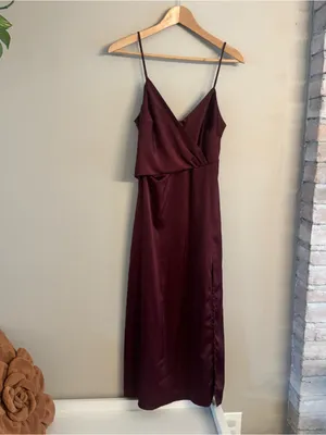 LULUS X LUSH Sunrise‎ to Sunset Satin Midi Dress thumbnail 2