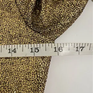XOXO Gold Metallic Textured 3/4 Sleeve Bodycon Midi Dress Size S thumbnail 7