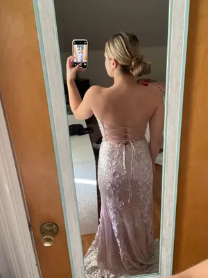 Jovani Lavender Prom Dress thumbnail 4