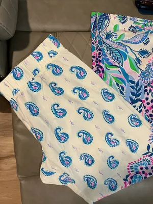 Lilly Pulitzer Girls Paisley & Floral Skirt - Blue & Pink thumbnail 2