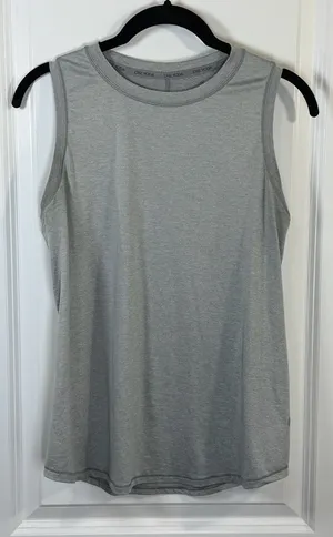 CRZ YOGA Lightweight Racerback Workout Tank Top Heathered Grey thumbnail 1