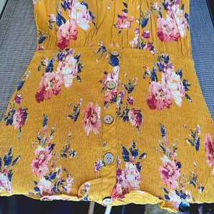 Xhilaration Small Juniors•Floral Sundress•Smocked Bodice and Sleeves•Ruffled Collar thumbnail 4