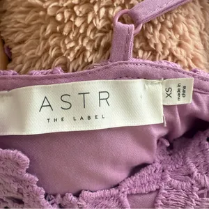 ASTR The Label Spaghetti Strap Lace Purple Midi Dress Cocktail Party Wedding XS thumbnail 7
