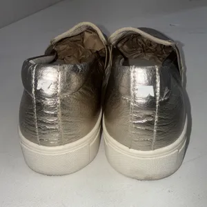 Birdies Swift Gold Metallic SlipOn Leather Sporty Preppy Cushion Sneakers Size 8 thumbnail 4