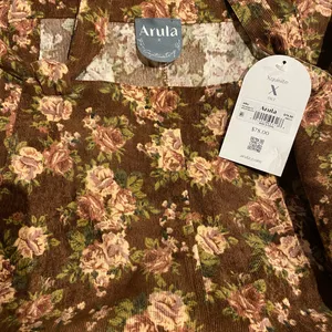 Arula Leighton Floral Corduroy Skirtall NWT 0X thumbnail 7