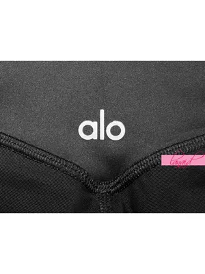 Alo Airlift Mesh High-Waist Track Star Leggings Black Sheer See-Through Hi-Rise thumbnail 8