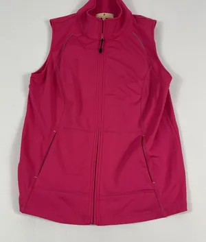 Sport‎ Haley Jacket Womens Medium Pink Softshell Full Zip Pockets Reflective thumbnail 1