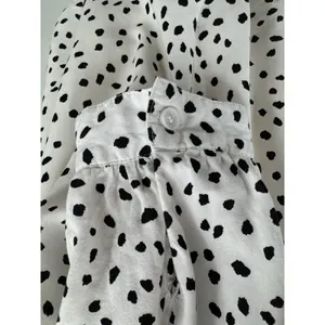 BeachLunchLounge Polka Dot Blouse V Neck Boho Tie Front Flowy Casual Chic Top L thumbnail 5