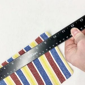 Zara Striped Ribbed‎ Knit Polo Shirt Womens Size M Multicolor Retro Y2K V-Neck thumbnail 5