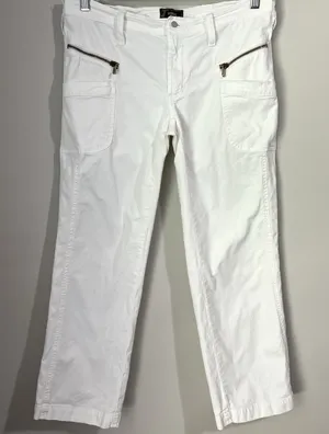 Versace Cropped Straight Leg Jeans Women's Size 30 Denim Zipper Pockets Designer thumbnail 1