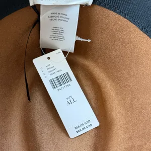 NEW Anthropologie Faux Suede Rancher Hat Honey Brown Cowgirl Western Wide Brim thumbnail 6