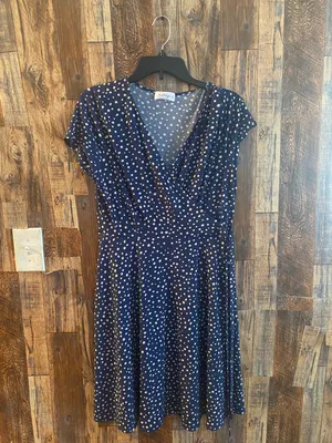 Kaileigh women's blue Polka dot dress size large 39 length x 18 width thumbnail 2