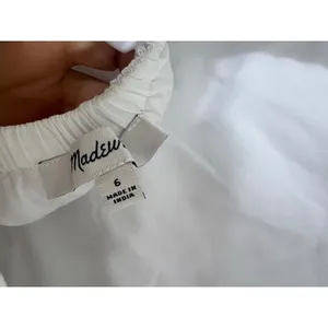 Madewell White Seamed Poplin Midi Sundress Size 6 Drop Waist Chic Quiet Luxury thumbnail 6
