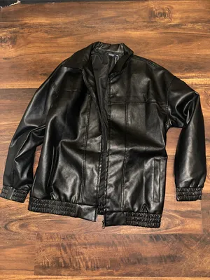 NWT Sampeel Faux Leather Oversized Bomber Jacket in Size Medium thumbnail 5