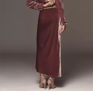Anthropologie The Tilda Maxi Slip Skirt: Velvet Edition, Size XXS thumbnail 4