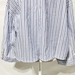 New Everlane 100% Cotton The Woven PJ Button Down Top Blue Stripe Size XL thumbnail 13