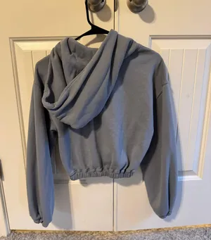 Blue Cropped Hoodie thumbnail 2