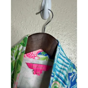 Lily Pulitzer Skipper Popover size XXS Multicolor Floral Half Zip Pullover Top thumbnail 3