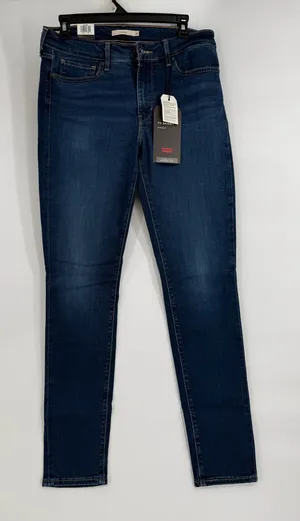 Levi's 711 Skinny Dark Blue Skinny Jeans - Women's 30x30 thumbnail 1