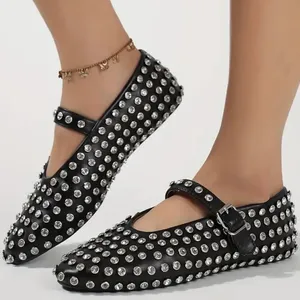 Flat Shoes Rhinestones Flats Studs Flats Strap Flats Espadrilles Loafers Mocasins thumbnail 1