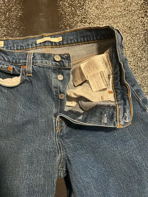 Womens 29"x25" Levi Strauss Big "E" Wedgie Straight Button Up Jeans thumbnail 6