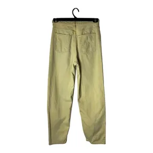 COS Jeans Women 26 Yellow Denim Cotton High Rise Button Fly Tapered Leg Colorful thumbnail 3