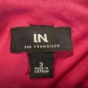 Juniors Burgundy I.N. San Francisco Dress thumbnail 3
