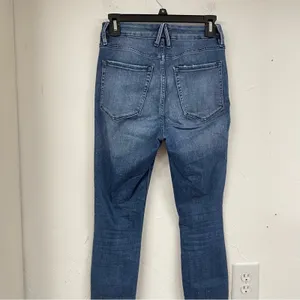 Good American Good Waist High Rise Skinny Jeans Womens 4 Raw Hem Blue Denim thumbnail 11