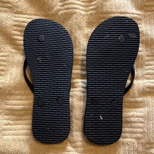 Custom designed rubber flip flops size 6 EUC No box Brown thumbnail 4