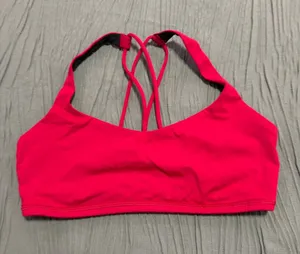lululemon athletica Strappy Sports Bra - Hot Pink thumbnail 1