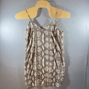 1397 |‎ White House Black Market Snake Print Cocktail Slip Dress Brown Womens M thumbnail 3
