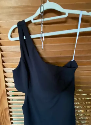 Lulus Medium One-Shoulder Cut-Out Black Maxi Dress thumbnail 3